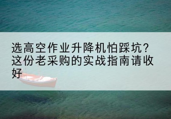兰陵高空作业升降机厂家推荐-选高空作业升降机怕踩坑？这份老采购的实战指南请收好