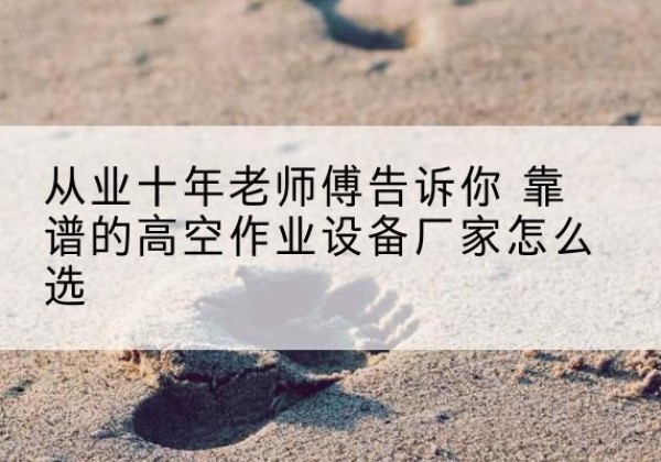 兰陵高空作业升降机厂家推荐-从业十年老师傅告诉你 靠谱的高空作业设备厂家怎么选